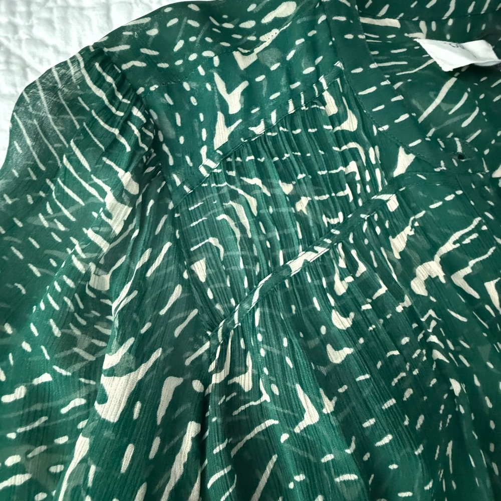 BA&SH Green Patterned Blouse Sz3/US8 - Picture 9 of 14
